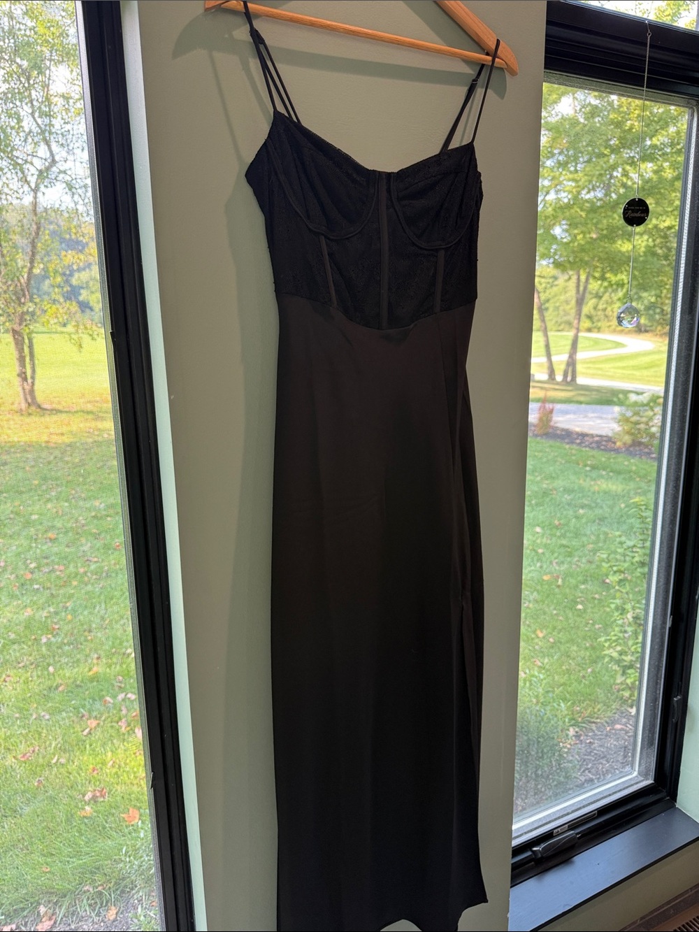 Black Spaghetti-Strap Slip Dress - Classic Evening Dress never worn